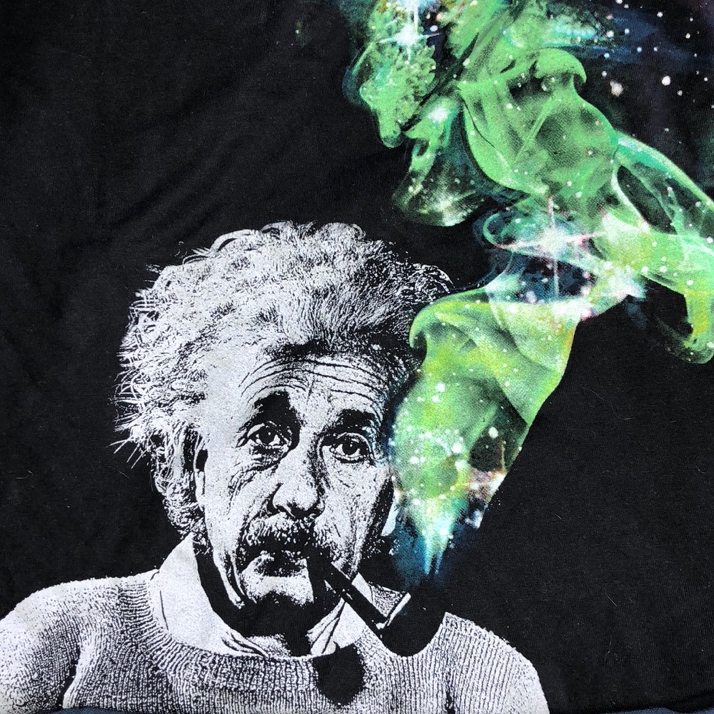 Albert Einstein graphic black // Large Tee